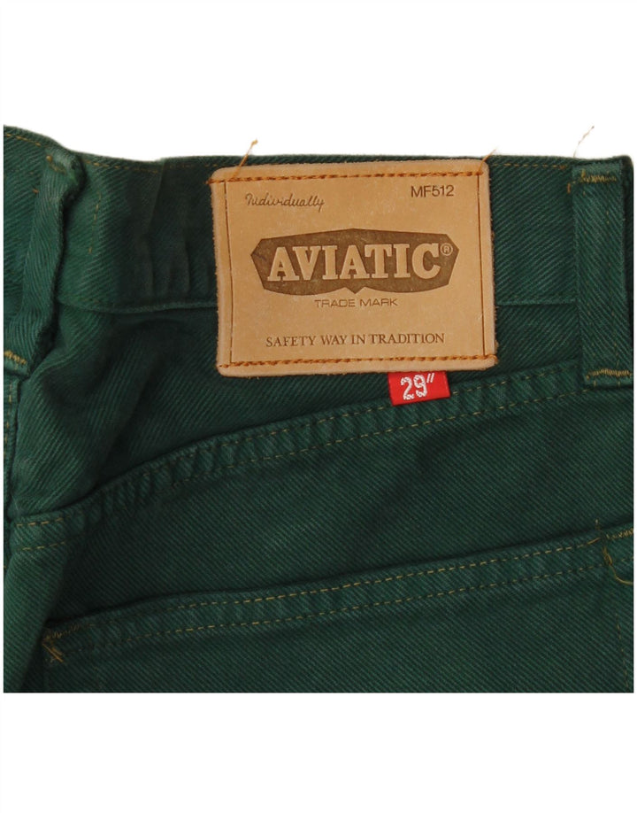 Женские прямые джинсы Aviatic с высокой посадкой W29 L33, зеленые