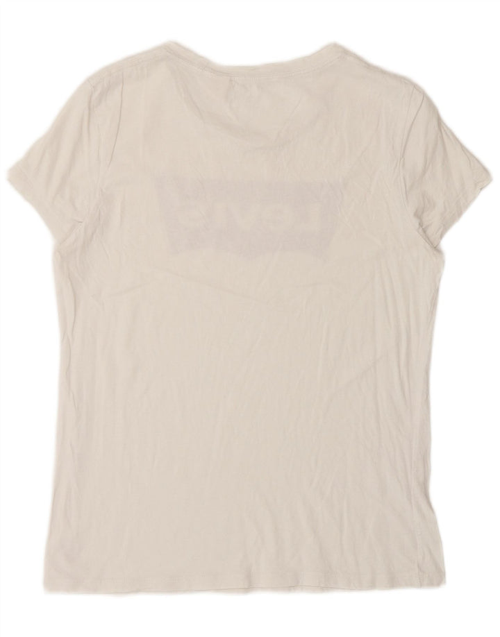 Женская футболка с рисунком LEVI'S Top UK 14, большая белая