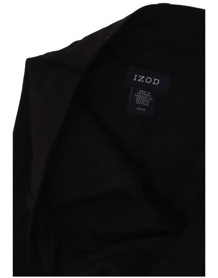 IZOD Мужские прямые брюки чинос W32 L29 черные