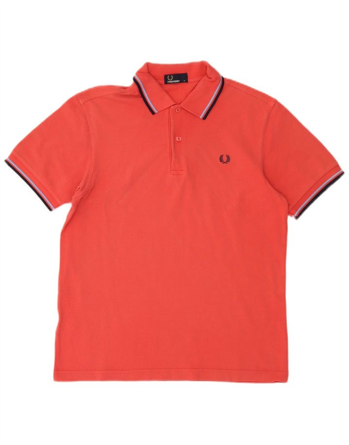 Мужская рубашка поло Fred Perry, хлопок в красную полоску среднего размера
