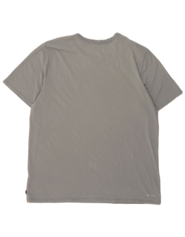 Мужская футболка с рисунком Nike Athletic Cut 2XL, серая в крапинку