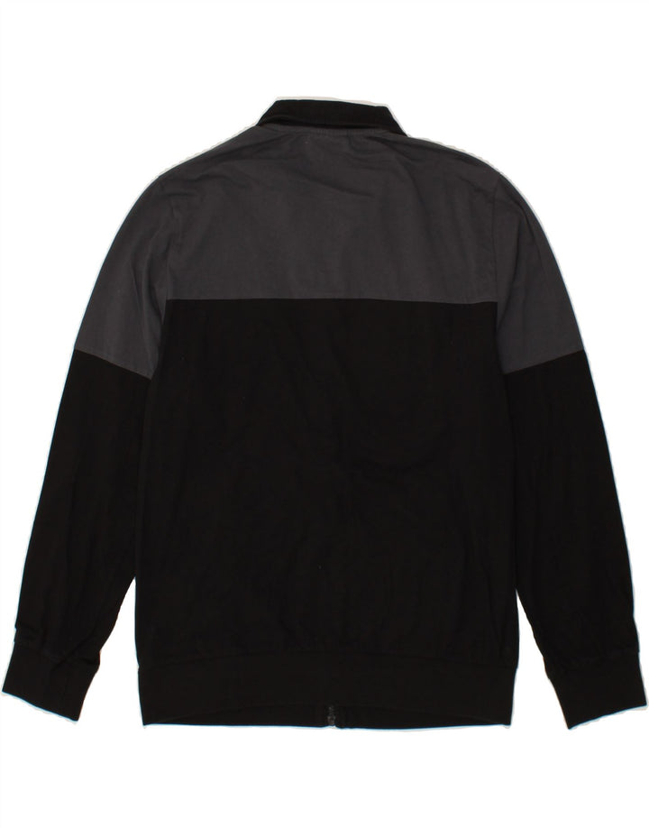 LOTTO Mens Graphic Tracksuit Top Jacket Large Black Colourblock Cotton Vintage Lotto and Second-Hand Lotto from Messina Hembry 