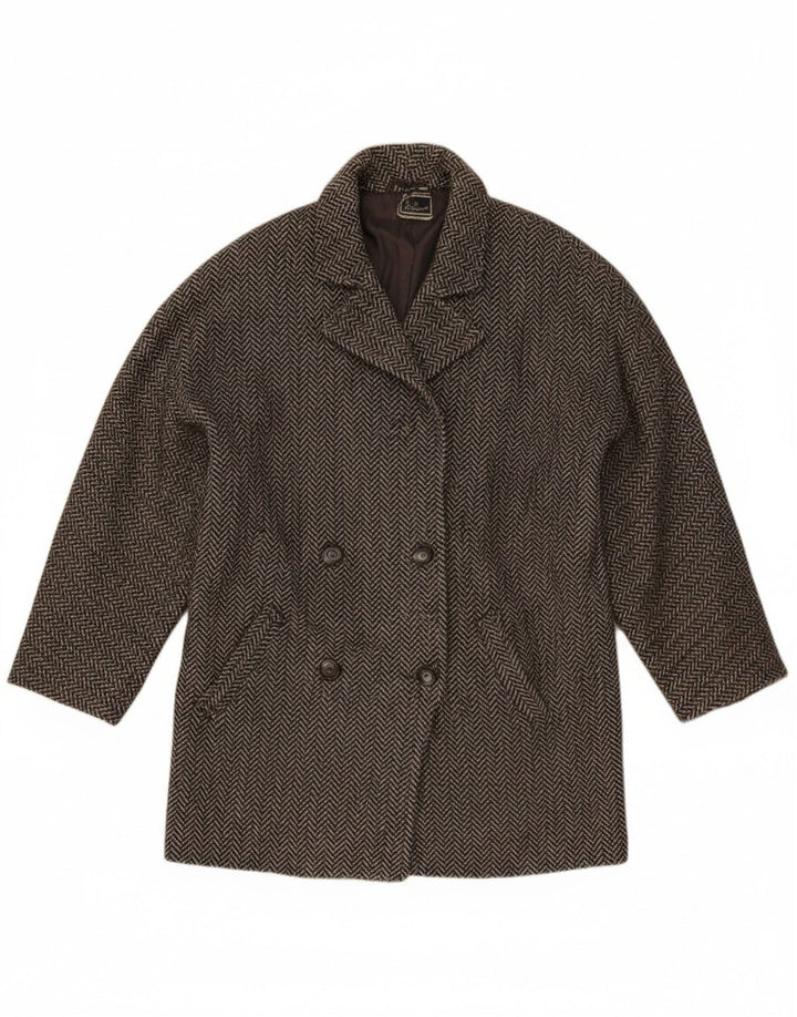 Женский пиджак Luisa Spagnoli UK 12, средний серый с узором «в елочку»