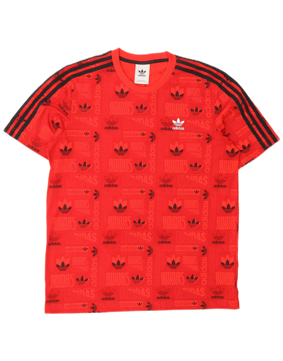 Мужская футболка ADIDAS с рисунком, большой красный полиэстер