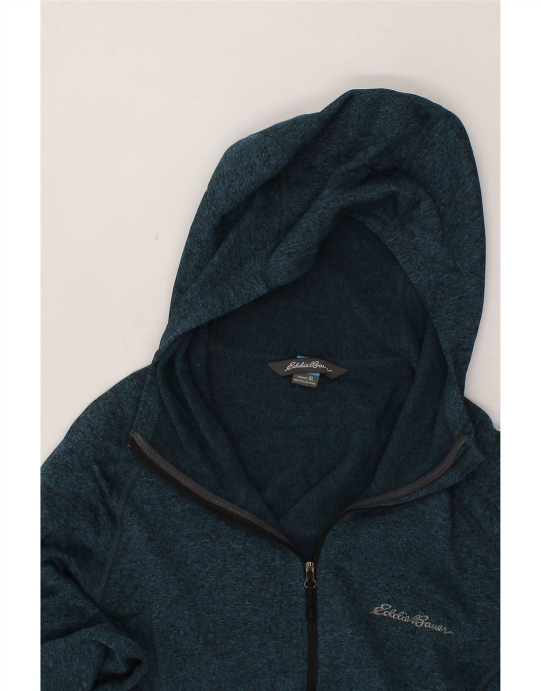 EDDIE BAUER Womens Zip Hoodie Sweater UK 18 XL Blue Polyester Vintage Eddie Bauer and Second-Hand Eddie Bauer from Messina Hembry 
