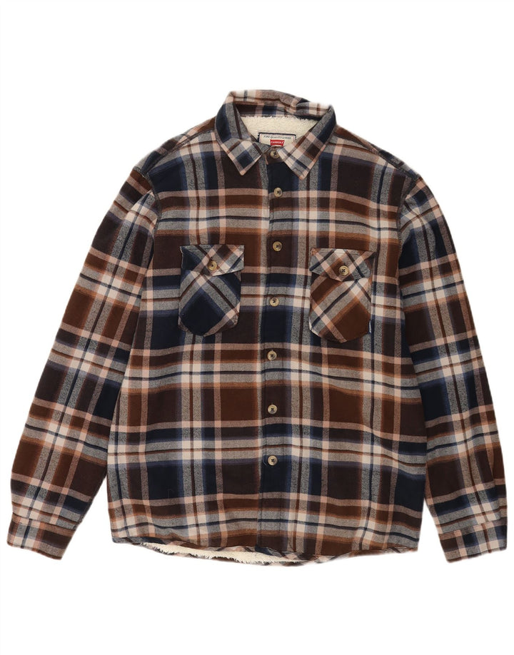 Мужская фланелевая рубашка Carrera Lumberjack среднего коричневого цвета в клетку