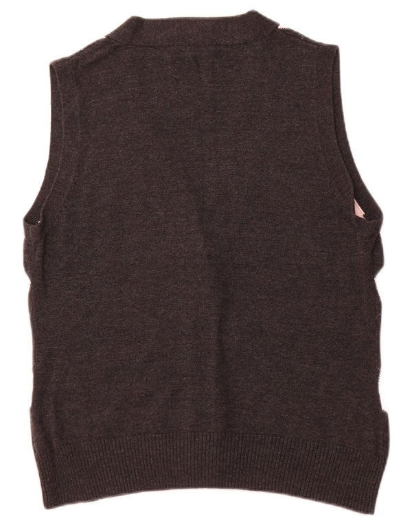 TOM TAILOR Женский укороченный кардиган-свитер UK 18 XL Черный Argyle/Diamond