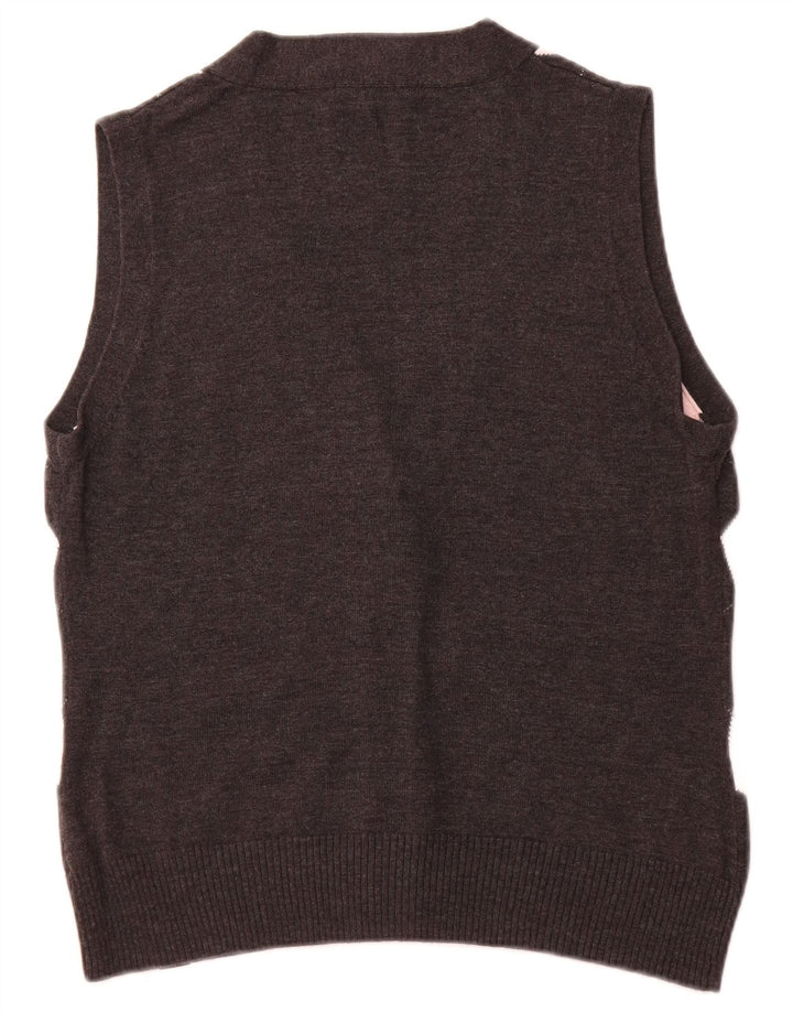 TOM TAILOR Женский укороченный кардиган-свитер UK 18 XL Черный Argyle/Diamond