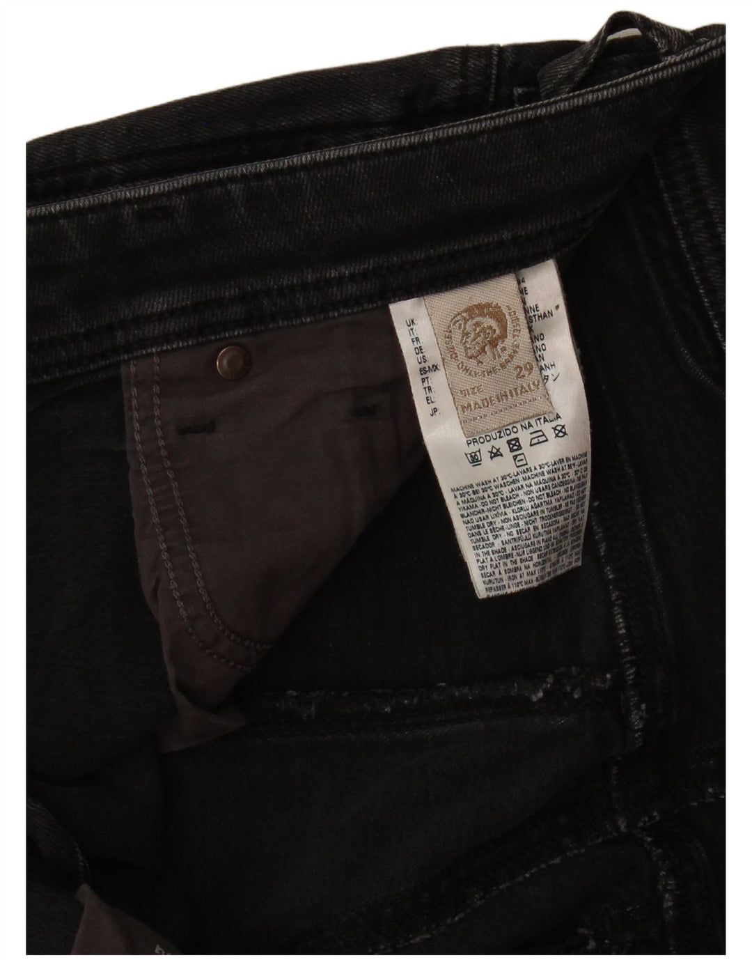 Женские прямые джинсы Diesel W29 L26, серый хлопок
