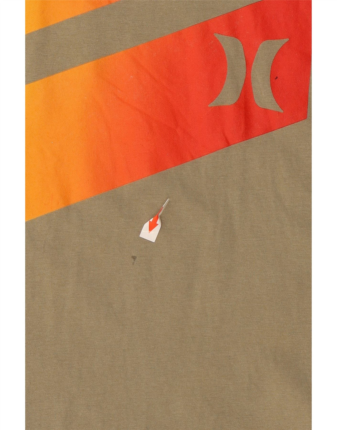 Мужская футболка с рисунком Hurley, большой цвет хаки