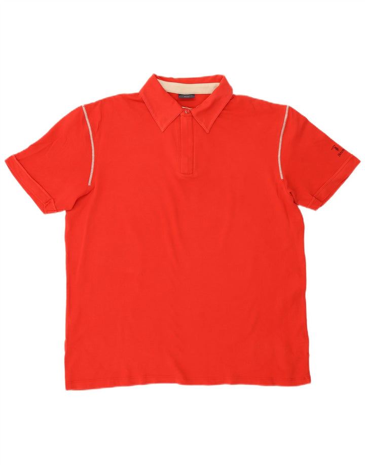 Мужская рубашка-поло Trussardi 2XL красная, хлопок