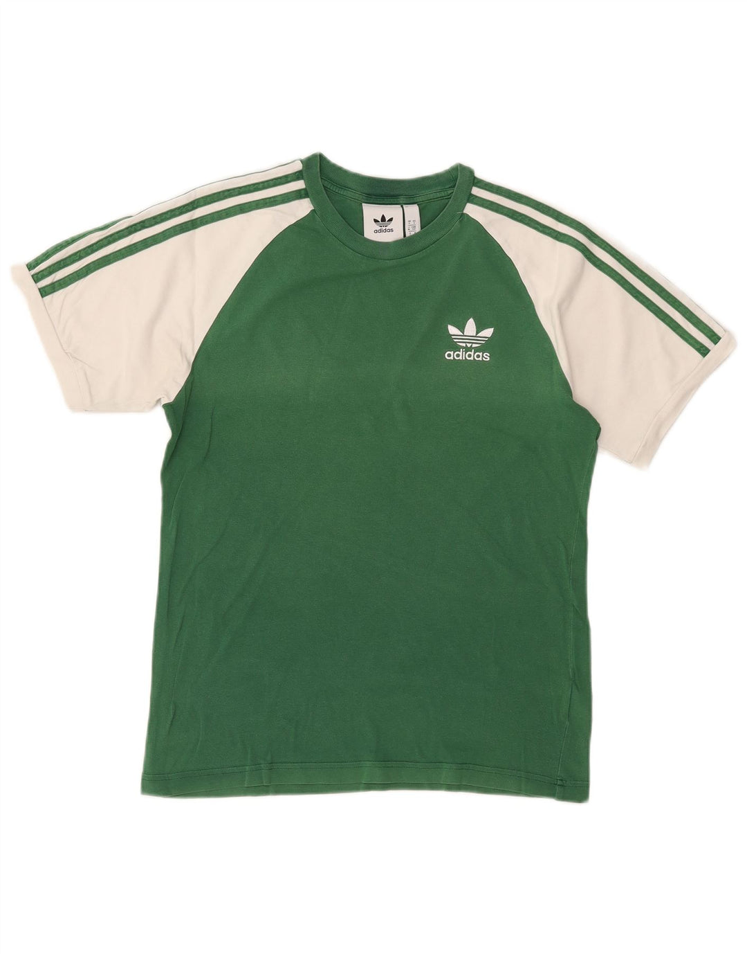 Мужская футболка Adidas Top Small Green из полиэстера с цветными блоками