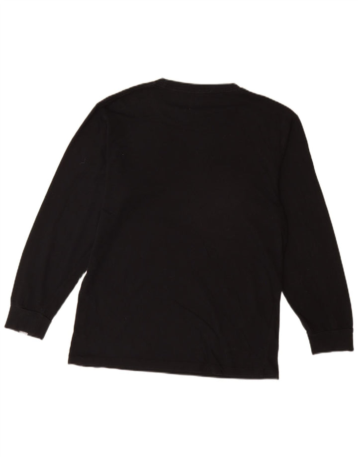 Мужской топ с рисунком Vans, средний черный хлопок с длинными рукавами