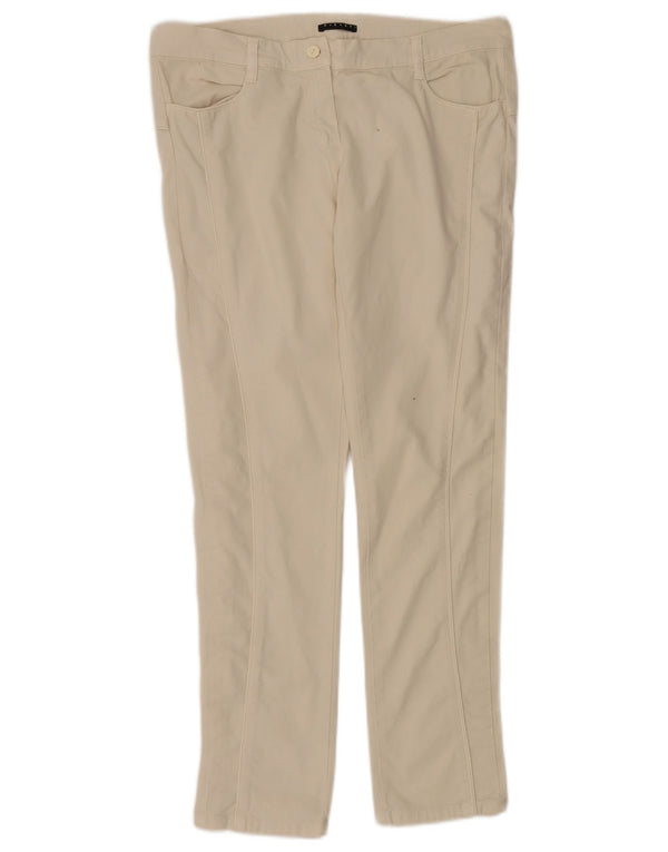 Женские повседневные узкие брюки Sisley IT 44 Medium W32 L30 Off White Cotton