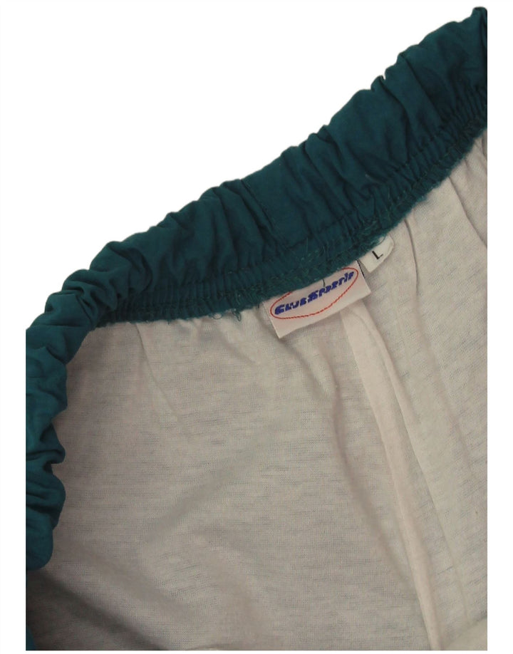 Винтажные мужские спортивные брюки для бега, большие бирюзовые полиамиды