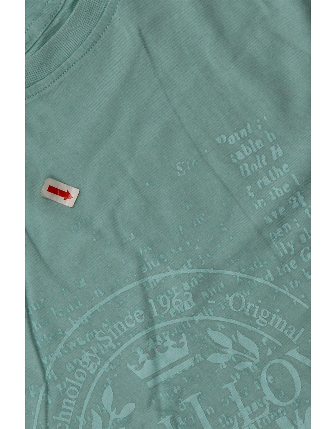 Henri Lloyd Мужская футболка с рисунком Топ среднего размера из хлопка бирюзового цвета