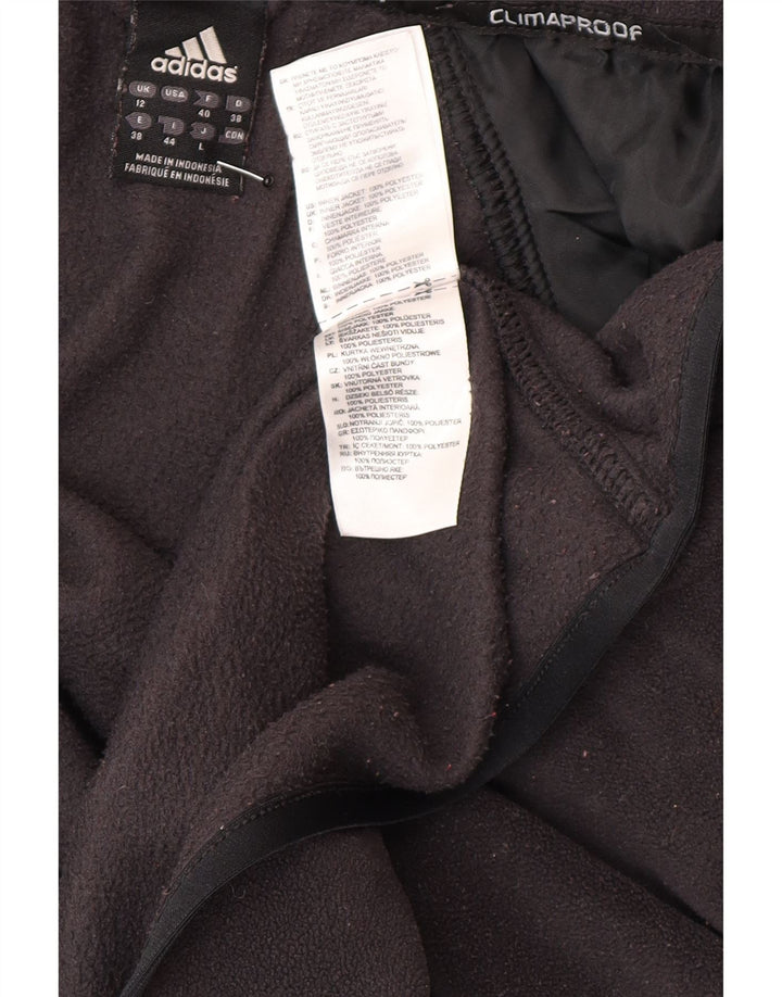 Женская флисовая куртка Adidas Clima Proof UK 12, средний черный полиэстер