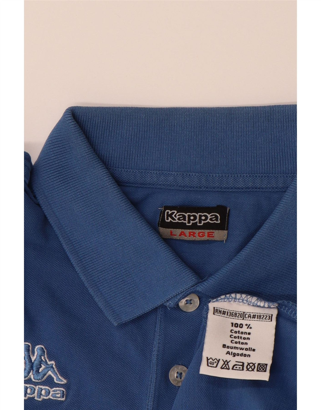 KAPPA Mens Polo Shirt Large Navy Blue Cotton Vintage Kappa and Second-Hand Kappa from Messina Hembry 
