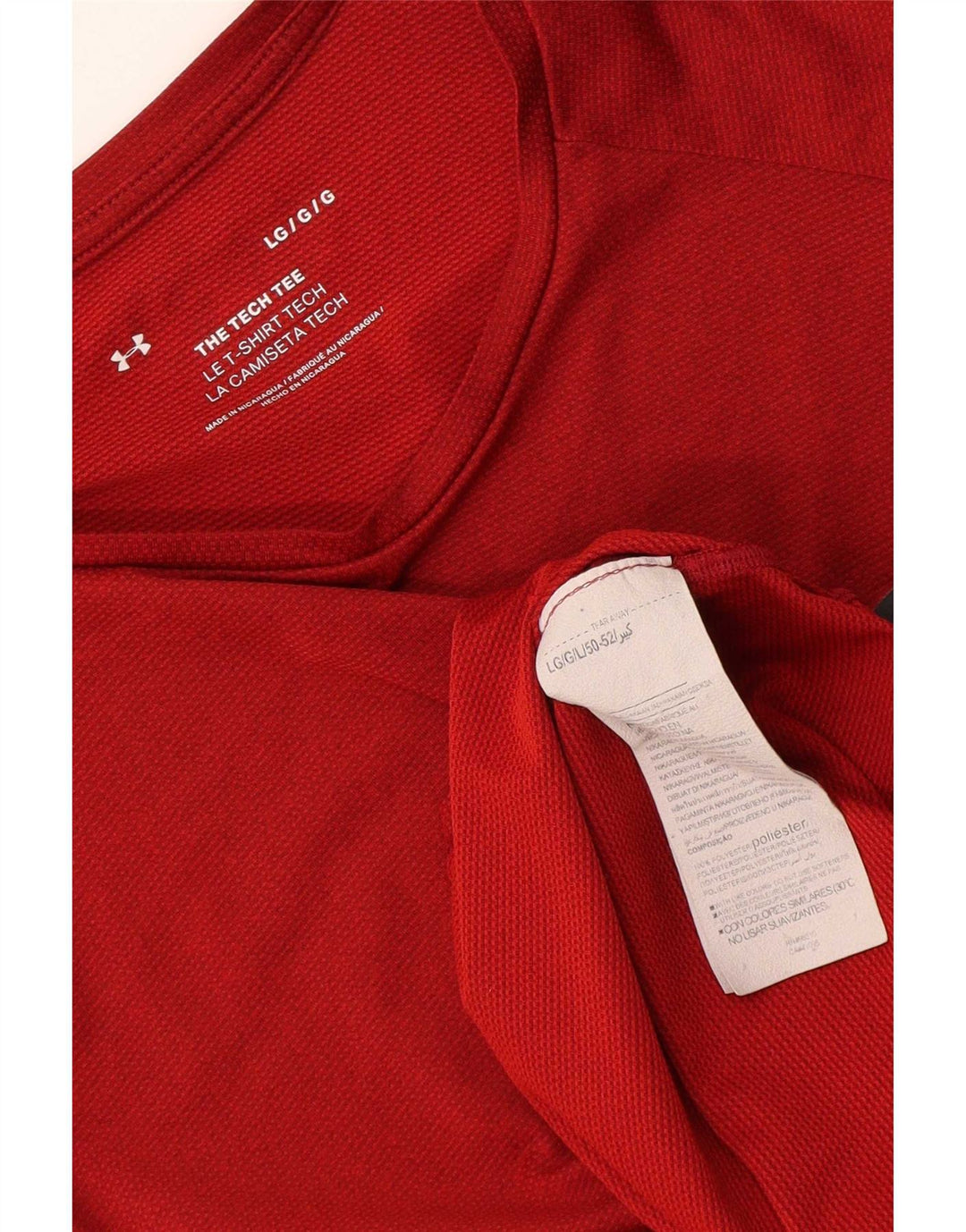 Мужская футболка Under Armour, большой красный полиэстер