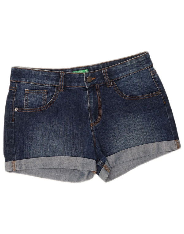 Джинсовые шорты Benetton для девочек 15-16 лет 3XL W30 Синие