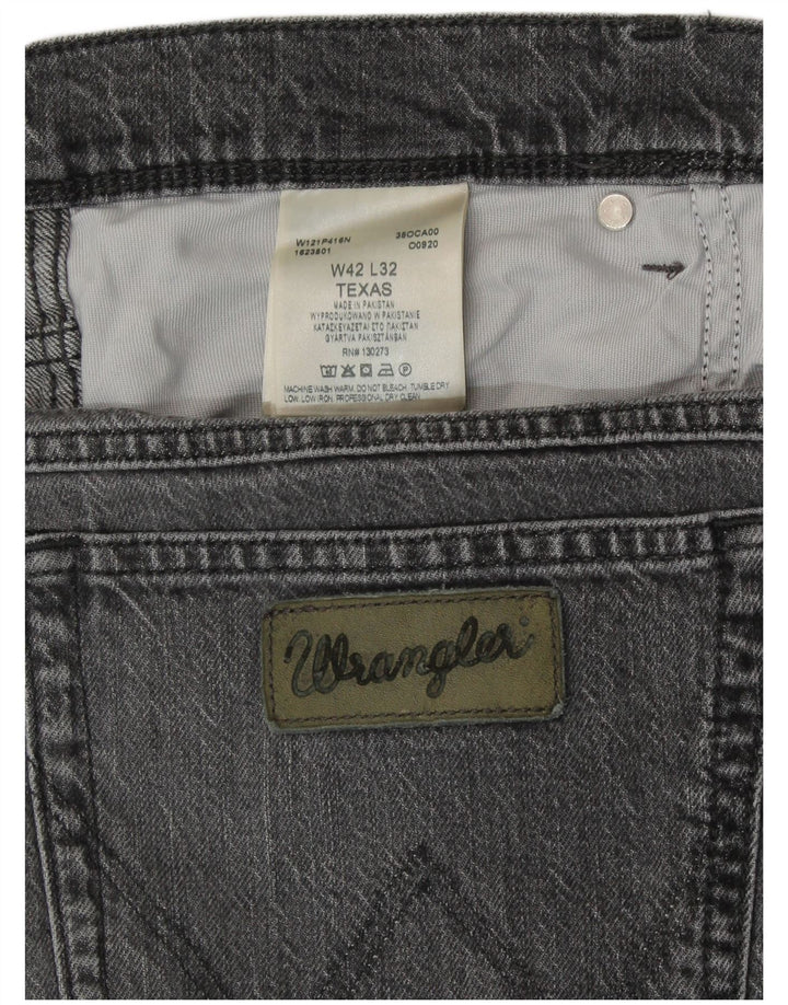 Мужские прямые джинсы WRANGLER Техас W42 L32, серый хлопок