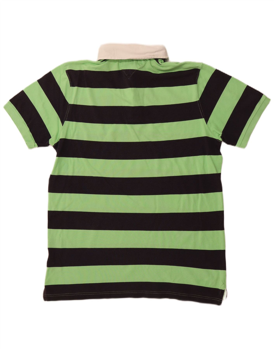 TOMMY HILFIGER Мужская рубашка-поло в регби 2XL, хлопковая зеленая полоска