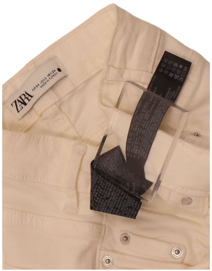 Женские расклешенные джинсы Zara EU 34 2XS W24 L32, белый хлопок