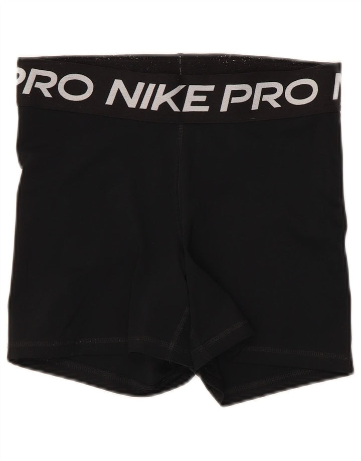 Женские спортивные шорты Nike Dri Fit с графическим рисунком UK 12, средний черный полиэстер