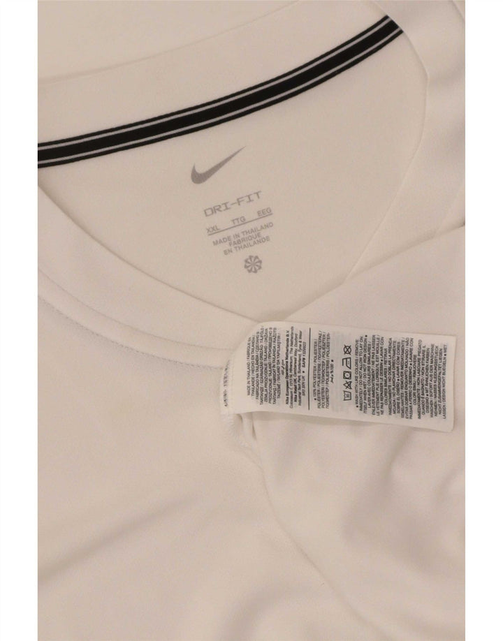 Мужская футболка Nike Dri Fit 2XL, белый полиэстер