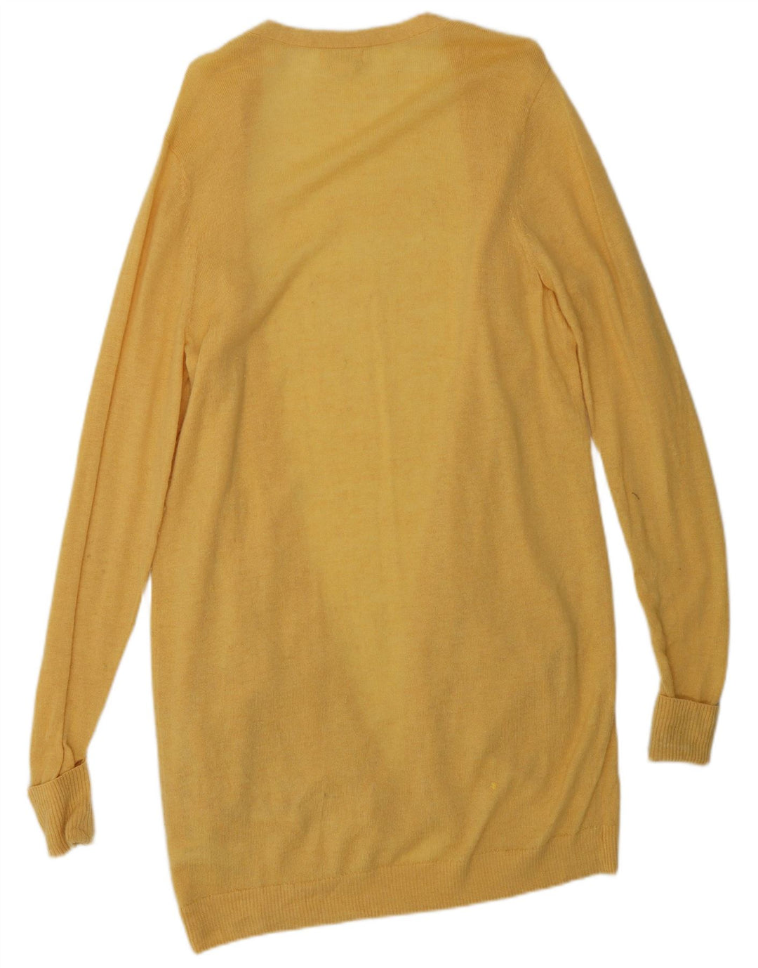 Женский удлиненный открытый кардиган FAT FACE, Великобритания 14, средний желтый цвет, шерсть