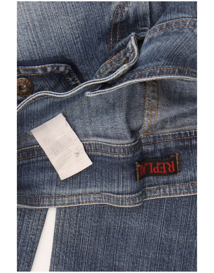 Джинсы женские прямые REPLAY W28 L34 синие, хлопок