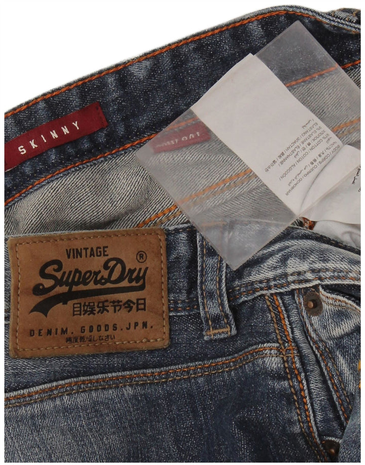 SUPERDRY Мужские джинсы скинни W36 L34 Синие, хлопок