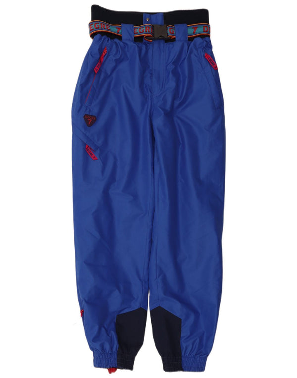 Degre 7 Womens High Waist Ski Trousers IT 48 XL  Blue Colourblock Polyester