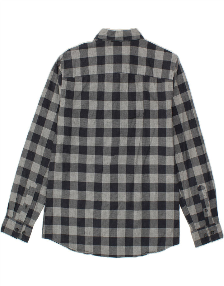 JACK & JONES Mens Shirt Medium Navy Blue Check Cotton Vintage Jack & Jones and Second-Hand Jack & Jones from Messina Hembry 