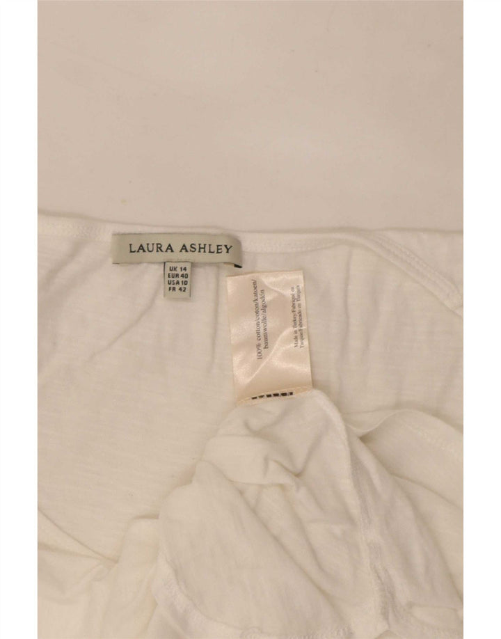 Женская туника Laura Ashley UK 14, большой белый хлопок