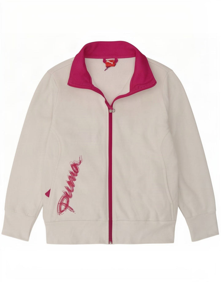 Женский спортивный костюм Puma с графическим рисунком UK 14, большой белый цвет с цветными блоками
