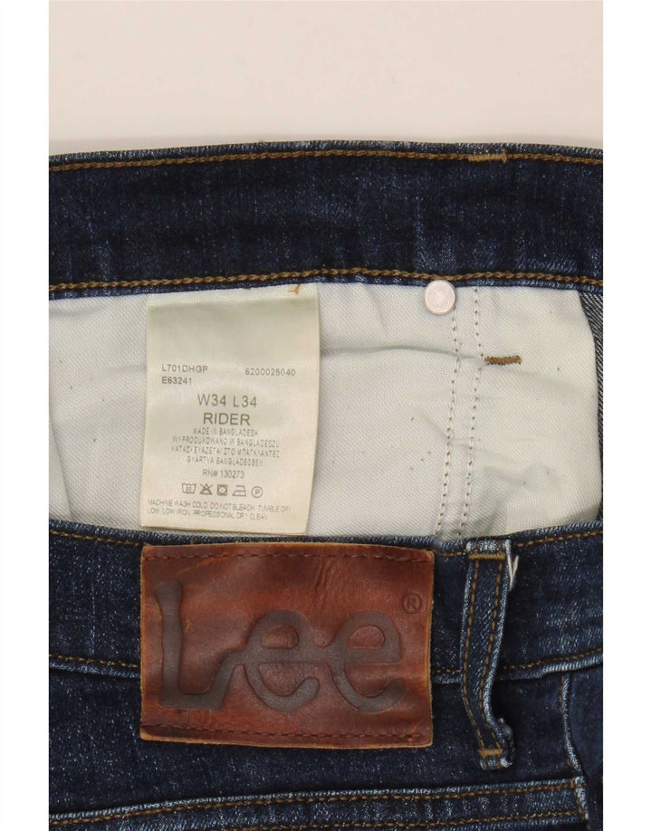 Мужские джинсы Lee Rider Slim W34 L34, синий хлопок