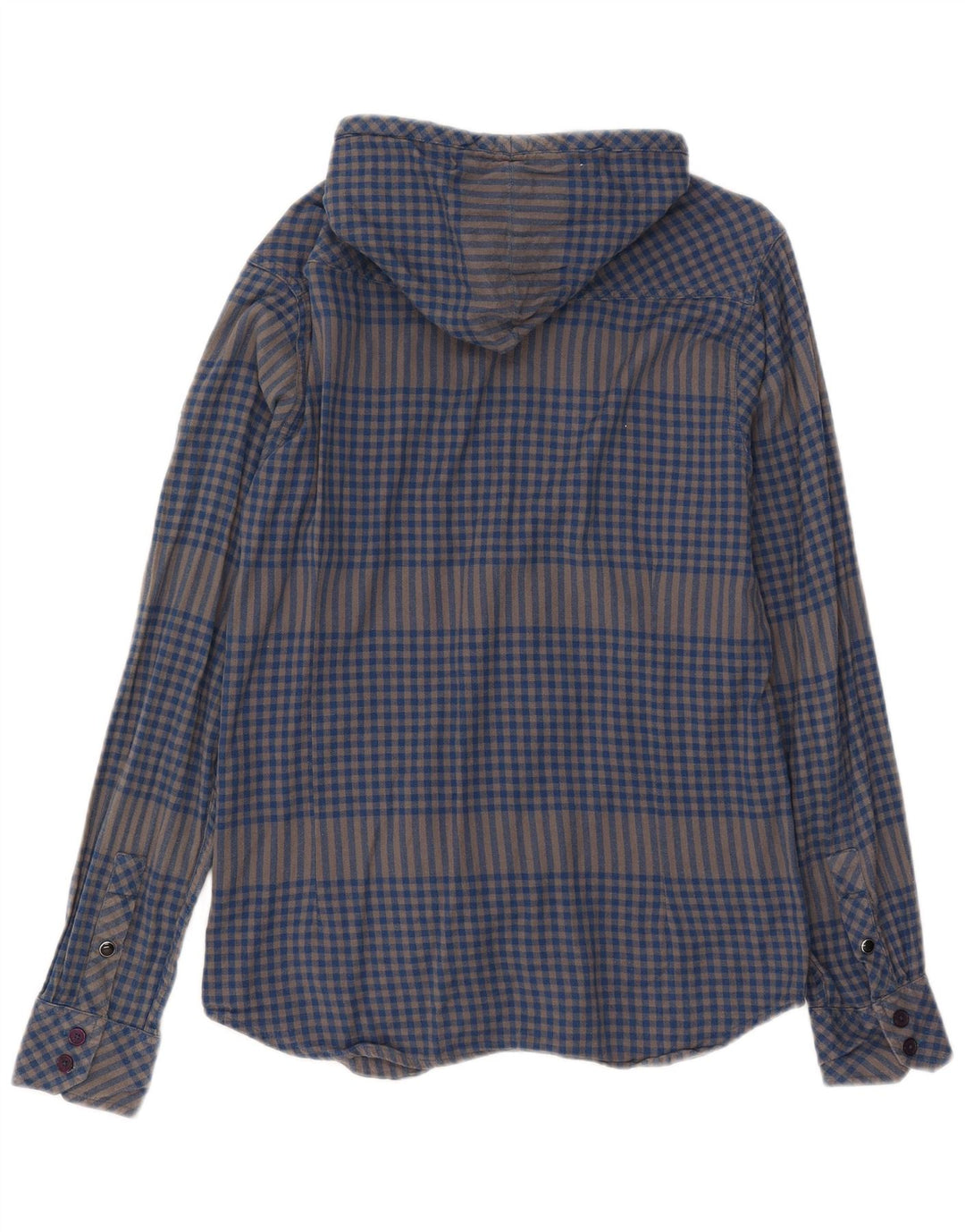 Мужская фланелевая рубашка Quiksilver Lumberjack, маленькая синяя хлопковая клетка в мелкую клетку