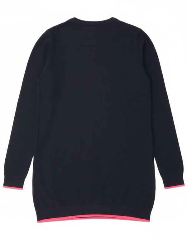 Женский удлиненный джемпер с круглым вырезом Superdry UK 12, средний темно-синий