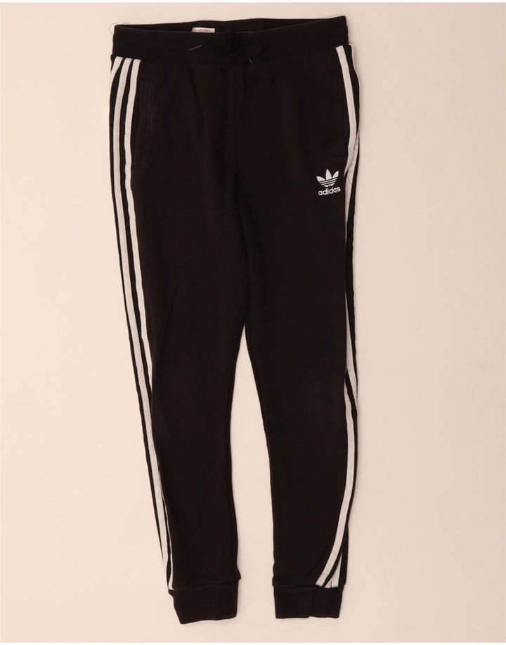 Женские спортивные брюки ADIDAS Joggers UK 12, средний черный хлопок