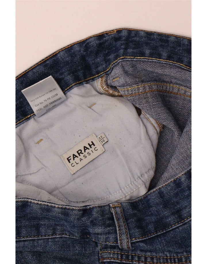Женские укороченные джинсы классического кроя Farah W32 L24, синие, хлопок