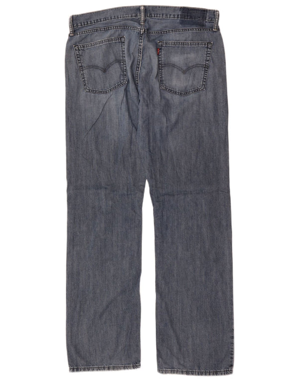 Женские прямые джинсы Levi's W36 L34 синие, хлопок