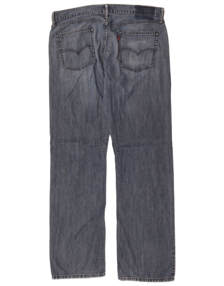Женские прямые джинсы Levi's W36 L34 синие, хлопок