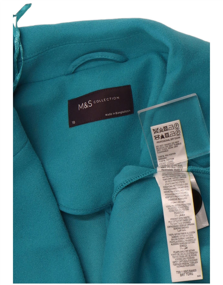 Женское пальто MARKS & SPENCER UK 10, маленькое синее, полиэстер