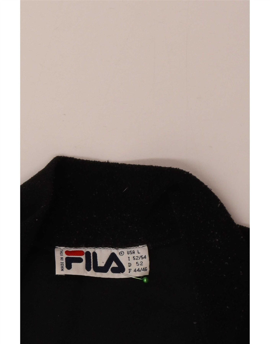 Fila Мужской флисовый джемпер с воротником на молнии IT 52/54 Большой Черный