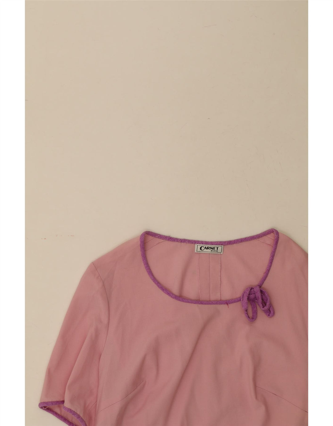 VINTAGE Womens Blouse Top UK 14 Medium Pink Vintage Vintage and Second-Hand Vintage from Messina Hembry 