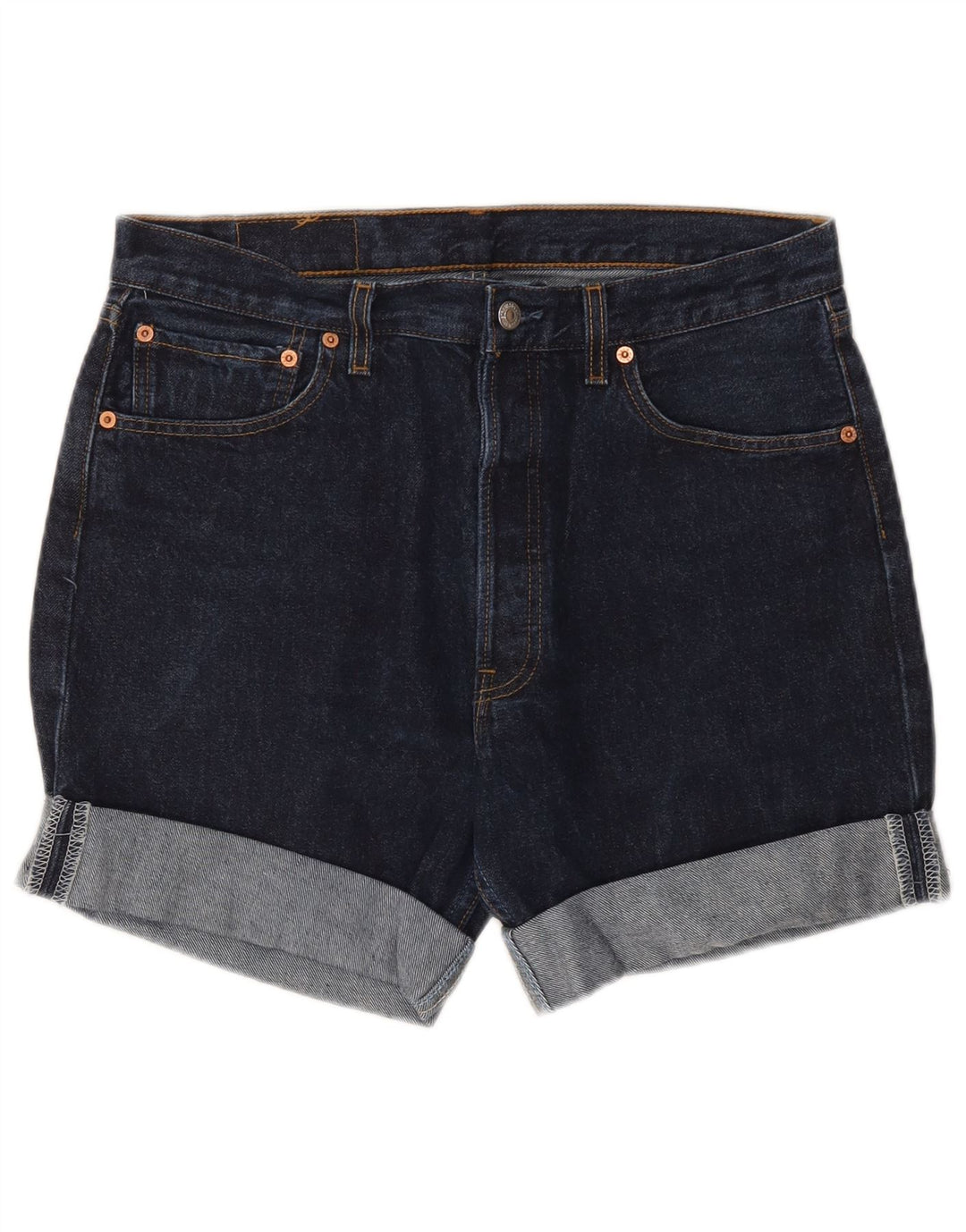 Мужские джинсовые шорты Levi's 501 W34, большие, темно-синие