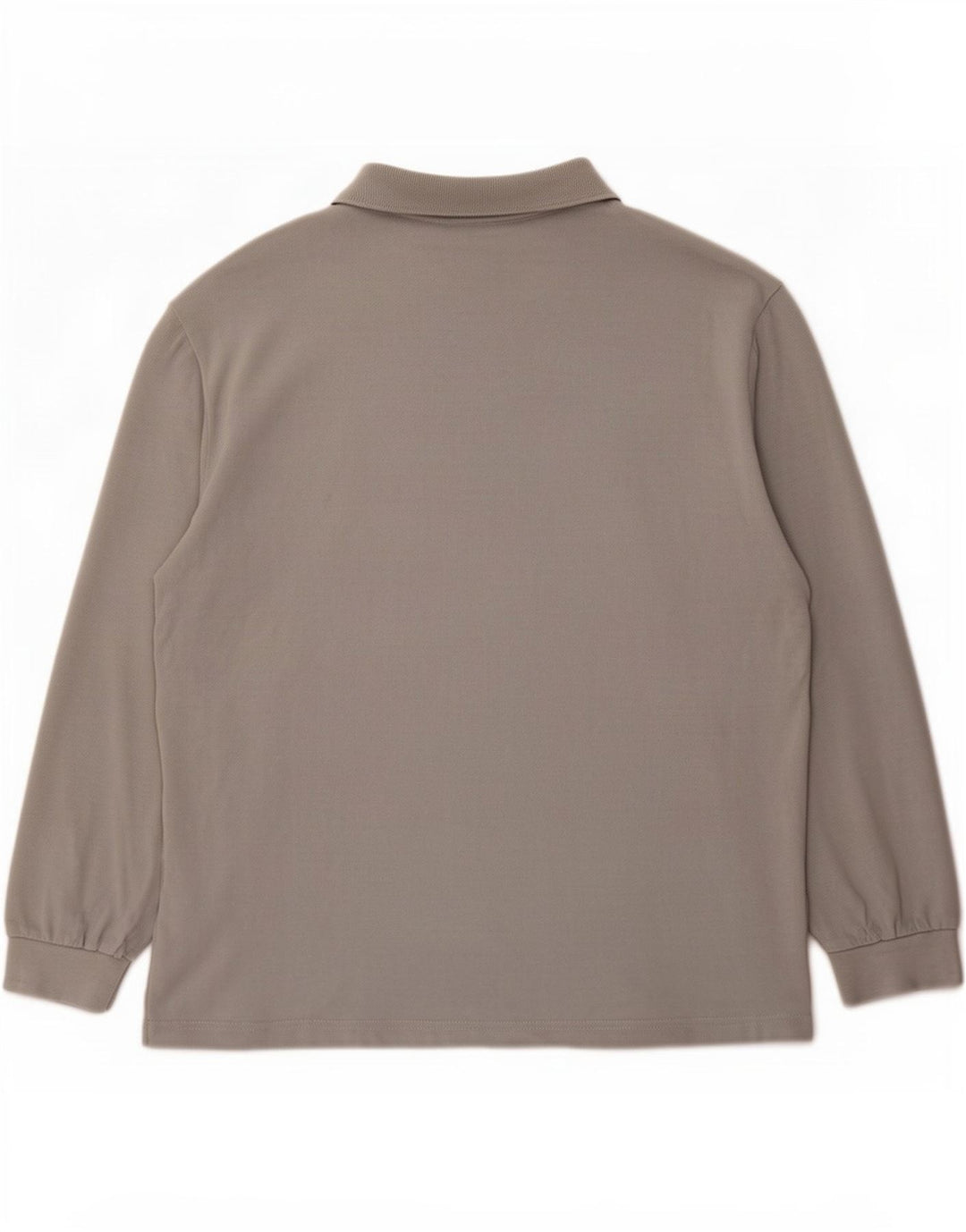 Мужская рубашка-поло с длинным рукавом Lacoste, размер 8, 3XL, серая
