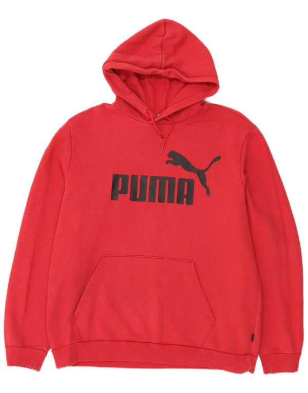 Мужской джемпер с капюшоном Puma XL, красный хлопок