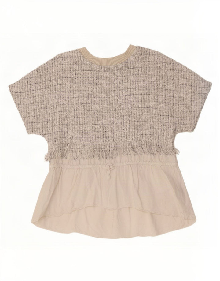 Женская блузка Zara Top UK 14, средний цвет в белую клетку